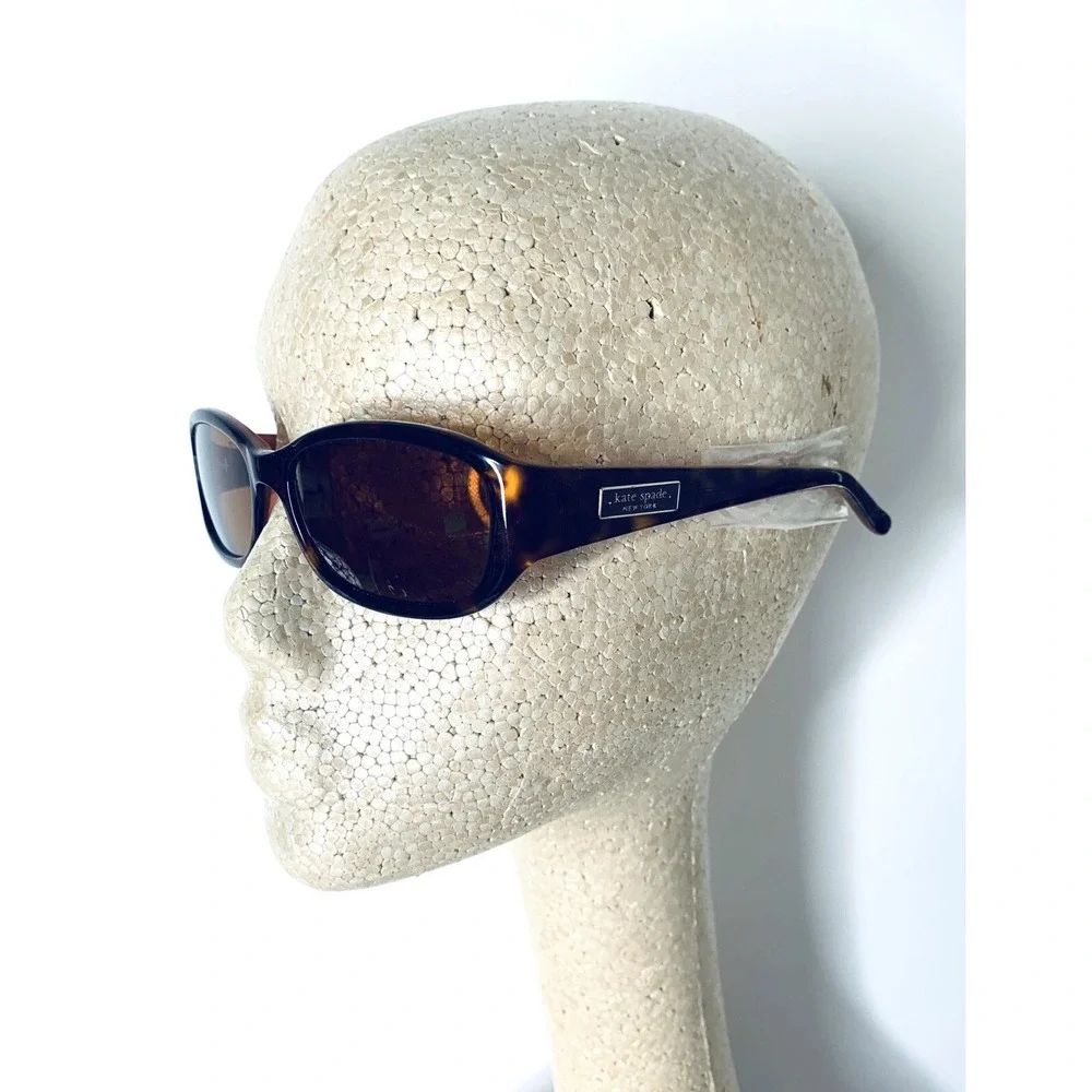 Kate Spade NY Clear Brown Frame w Leopard Temples Sunglasses Italy 54 17 120